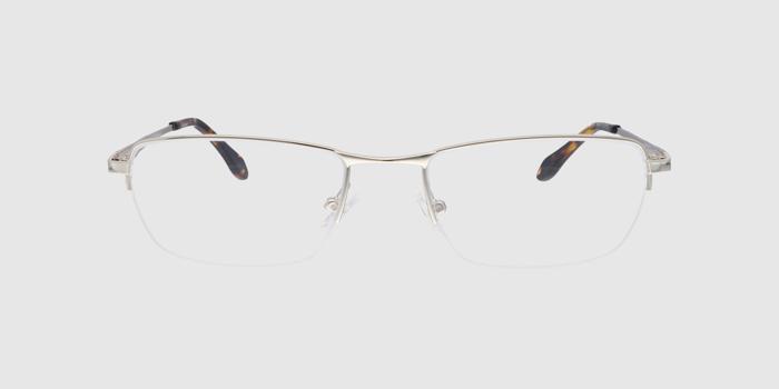  Gold Half rim Rectangle Eyeglasses for Men and Women