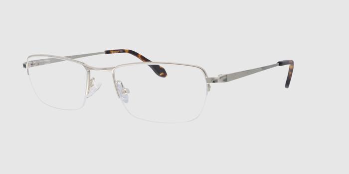  Gold Half rim Rectangle Eyeglasses for Men and Women