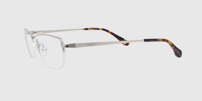  Gold Half rim Rectangle Eyeglasses for Men and Women