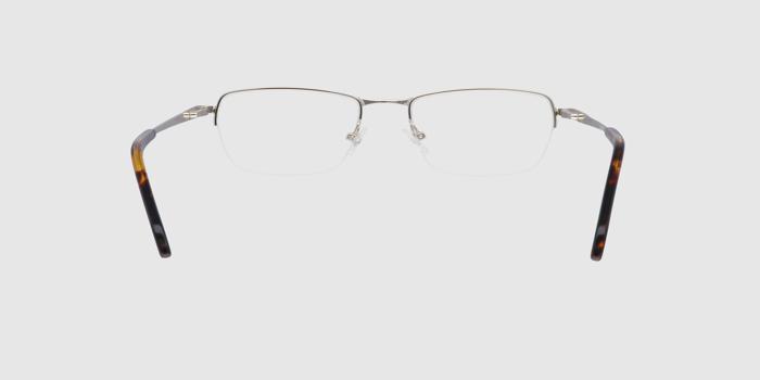  Gold Half rim Rectangle Eyeglasses for Men and Women