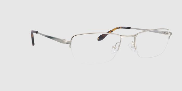  Gold Half rim Rectangle Eyeglasses for Men and Women