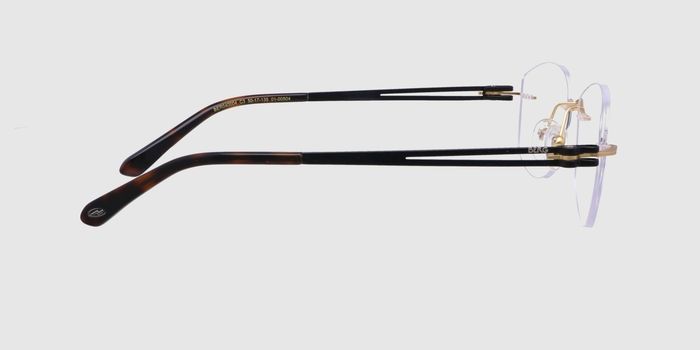  Gold Rimless Oval Eyeglasses for Men and Women