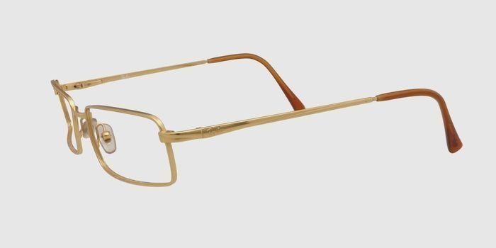  Gold Full frame Rectangle Eyeglasses for Men and Women