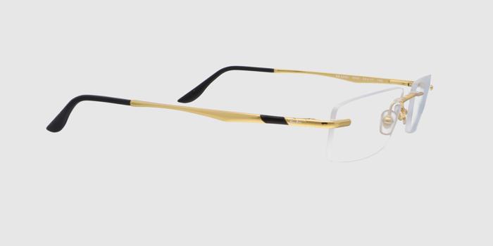 Gold Rimless Rectangle Eyeglasses for Men and Women