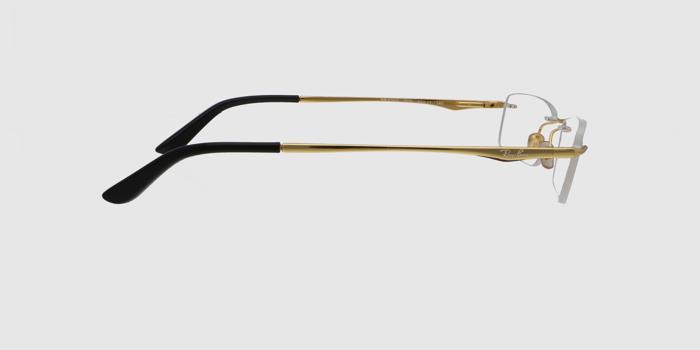 Gold Rimless Rectangle Eyeglasses for Men and Women
