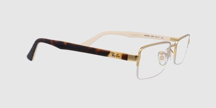  Gold Half rim Rectangle Eyeglasses for Women