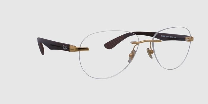  Gold Rimless Oval Eyeglasses for Women