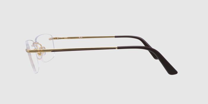  Gold Rimless Rectangle Eyeglasses for Men