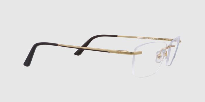  Gold Rimless Rectangle Eyeglasses for Men