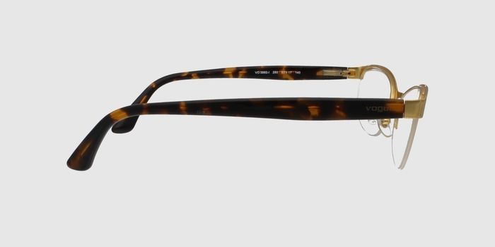  Gold Half rim Oval Eyeglasses for Women