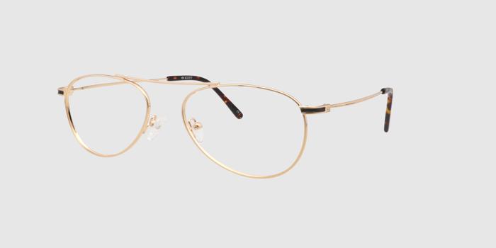  Gold Full frame Aviator Eyeglasses for Men and Women