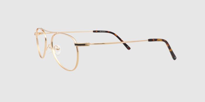  Gold Full frame Aviator Eyeglasses for Men and Women