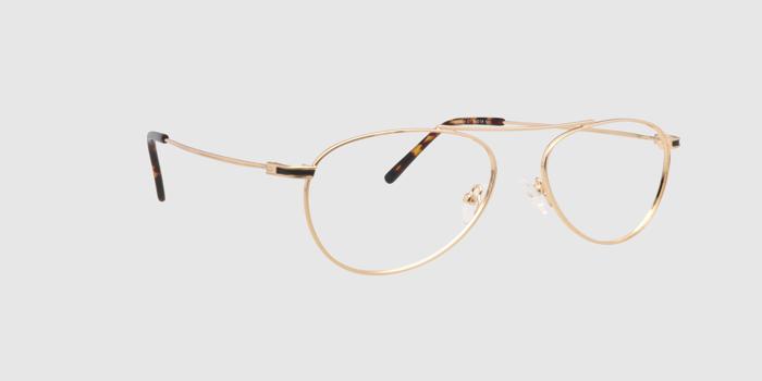  Gold Full frame Aviator Eyeglasses for Men and Women