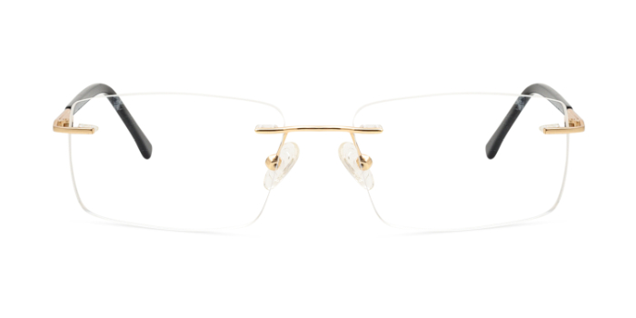 KILLER Gold Rimless Rectangle Eyeglasses for Men and Women