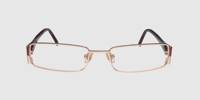  Gold Full frame Rectangle Eyeglasses for Women