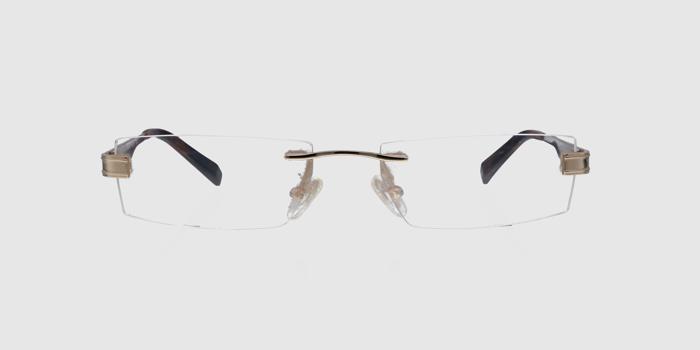  Gold Rimless Rectangle Eyeglasses for Women