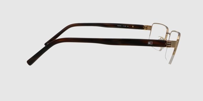  Gold Half rim Rectangle Eyeglasses for Men