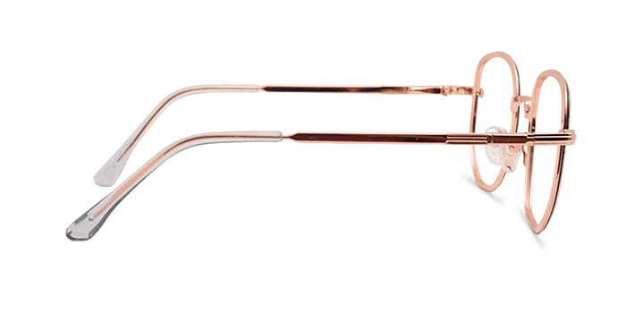 Gold Full Frame Hexagon Eyeglasses for Men and Women