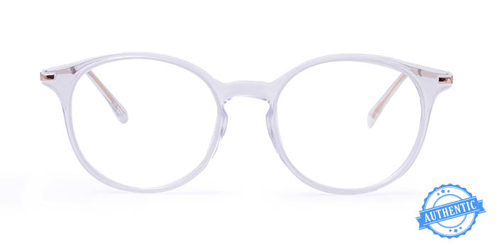 POLAROID Gold Full Frame Round Eyeglasses for Men