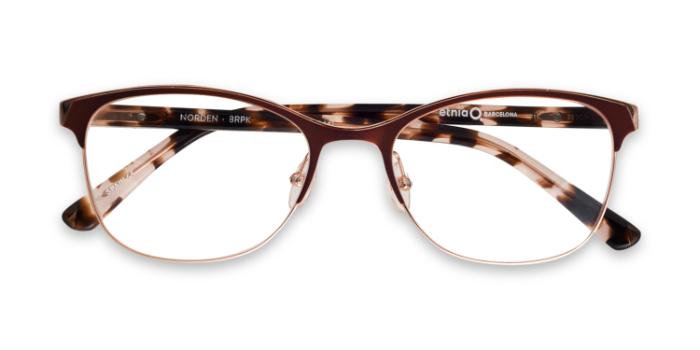 Etnia Barcelona Gold Full Frame Cateye Eyeglasses for Women