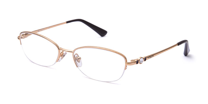 VOGUE 0VO3955BI TIMELESS Gold Half Frame Oval Eyeglasses for Women