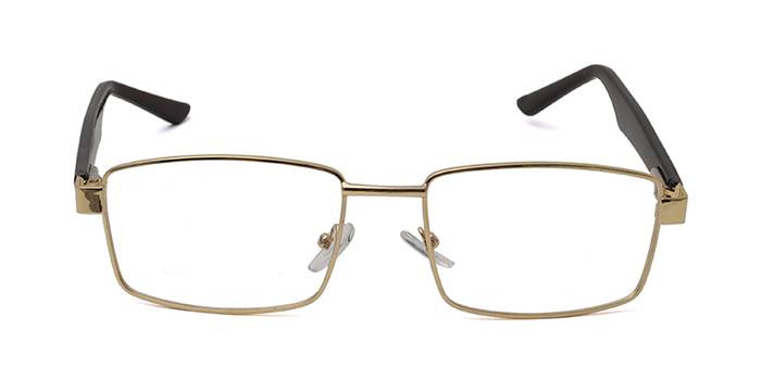  Gold Half Frame Rectangle Computer Glasses for Men and Women