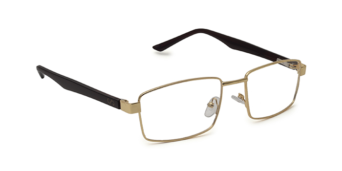  Gold Half Frame Rectangle Computer Glasses for Men and Women