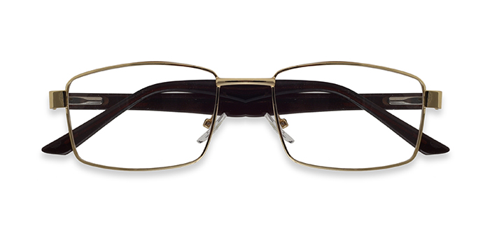  Gold Half Frame Rectangle Computer Glasses for Men and Women