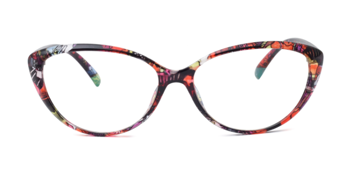  Floral Full Frame Cateye Eyeglasses for Women