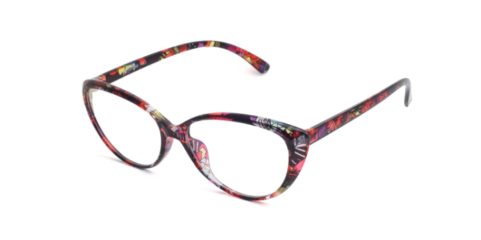  Floral Full Frame Cateye Eyeglasses for Women