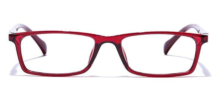 NERDLANE by EyeMyEye E33A1111 Glossy Wine Full Frame Rectangle Eyeglasses for Men and Women