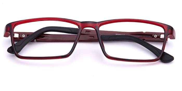  Glossy Wine Full Frame Rectangle Computer Glasses for Men and Women