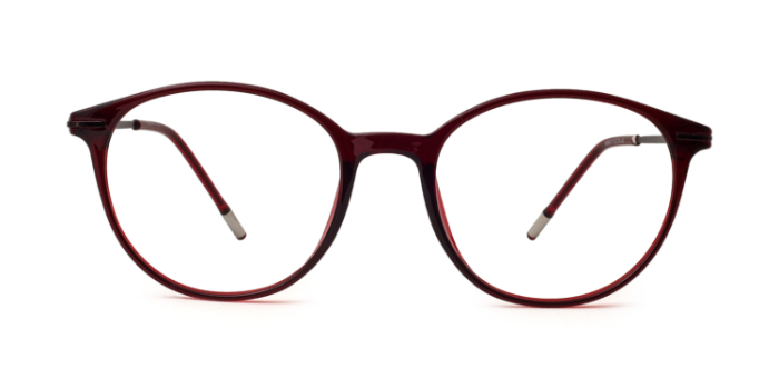  Wine Full Frame Round Eyeglasses for Men and Women