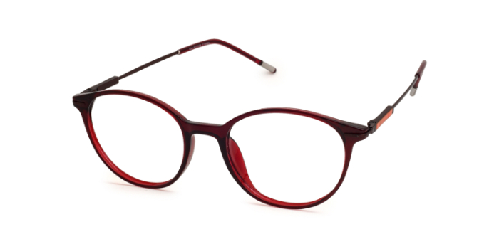  Wine Full Frame Round Eyeglasses for Men and Women