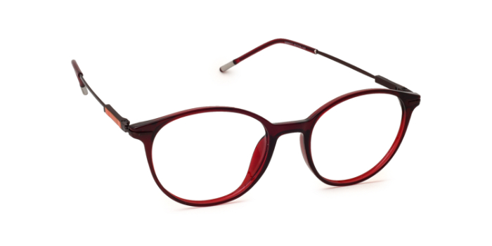  Wine Full Frame Round Eyeglasses for Men and Women