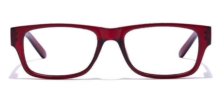  Matte Wine Full Frame Rectangle Computer Glasses for Men and Women