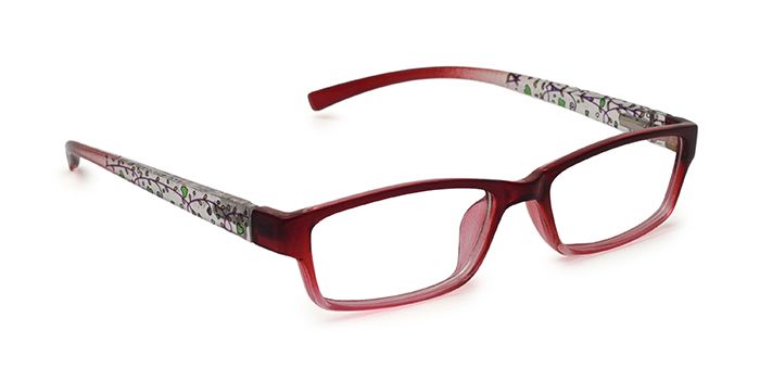  Wine Full Frame Rectangle Computer Glasses for Kids