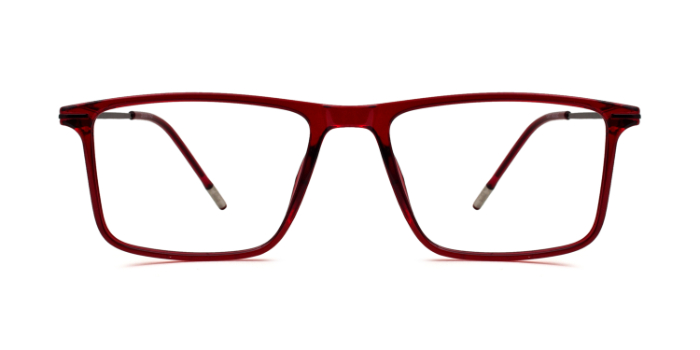  Wine Full Frame Rectangle Eyeglasses for Men and Women