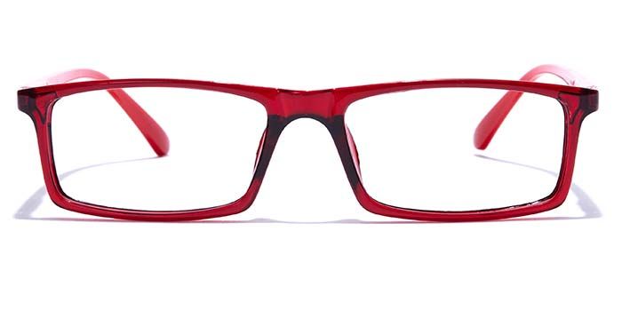 NERDLANE by EyeMyEye E33C1121 Glossy Wine Full Frame Rectangle Eyeglasses for Men and Women