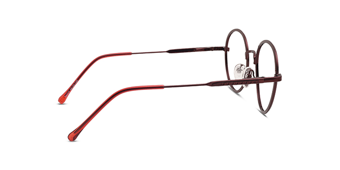  Wine Full Frame Round Eyeglasses for Women