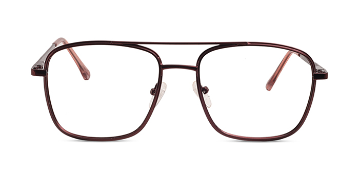  Wine Full Frame Square Eyeglasses for Women