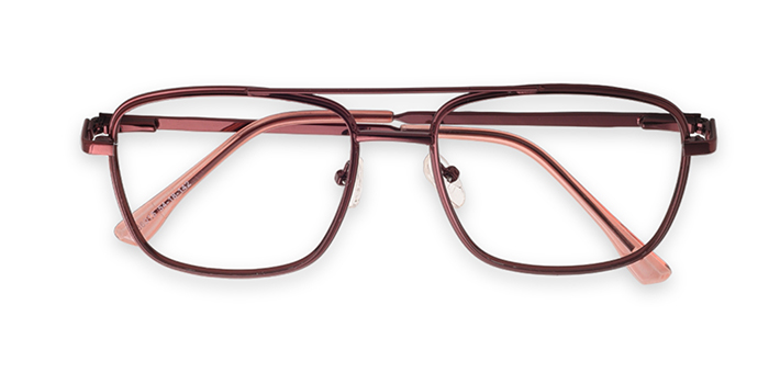  Wine Full Frame Square Eyeglasses for Women