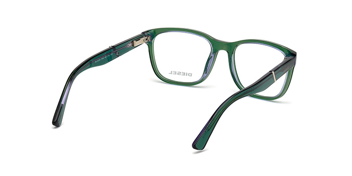 Diesel Green Full Frame Rectangle Eyeglasses for Men and Women