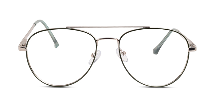  Green Full Frame Aviator Computer Glasses for Men and Women