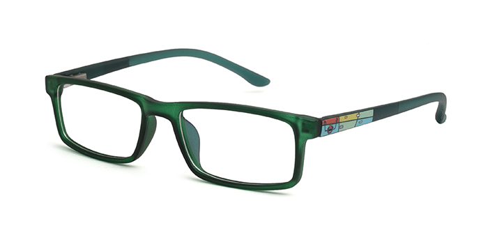  Green Full Frame Wayfarer Eyeglasses for Kids