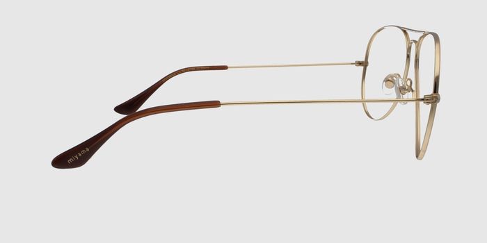  Golden Full rim Aviator Eyeglasses for Men and Women