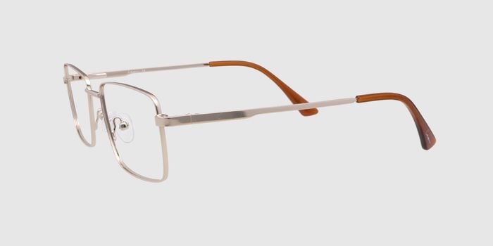  Golden Full frame Rectangle Eyeglasses for Men and Women
