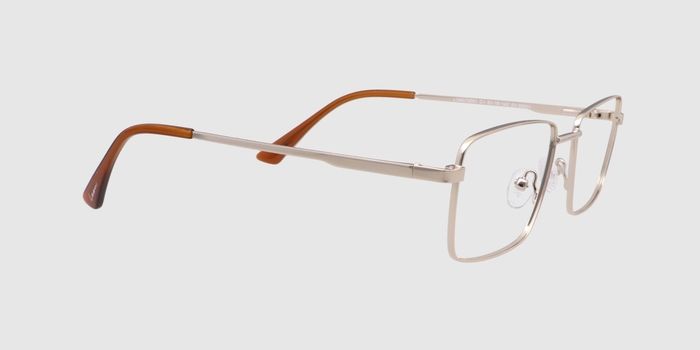  Golden Full frame Rectangle Eyeglasses for Men and Women