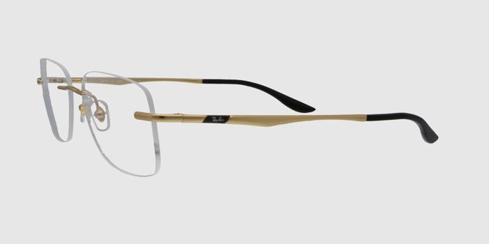  Golden Rimless Rectangle Eyeglasses for Men