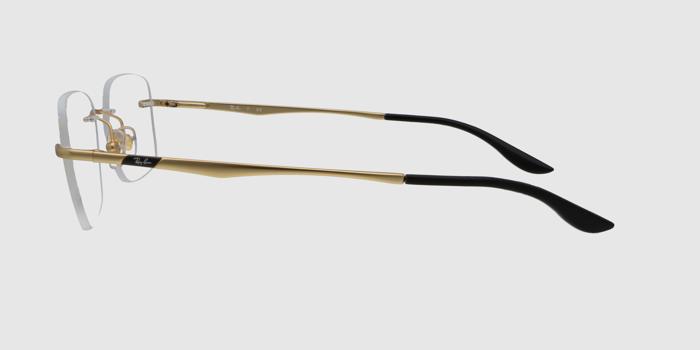  Golden Rimless Rectangle Eyeglasses for Men